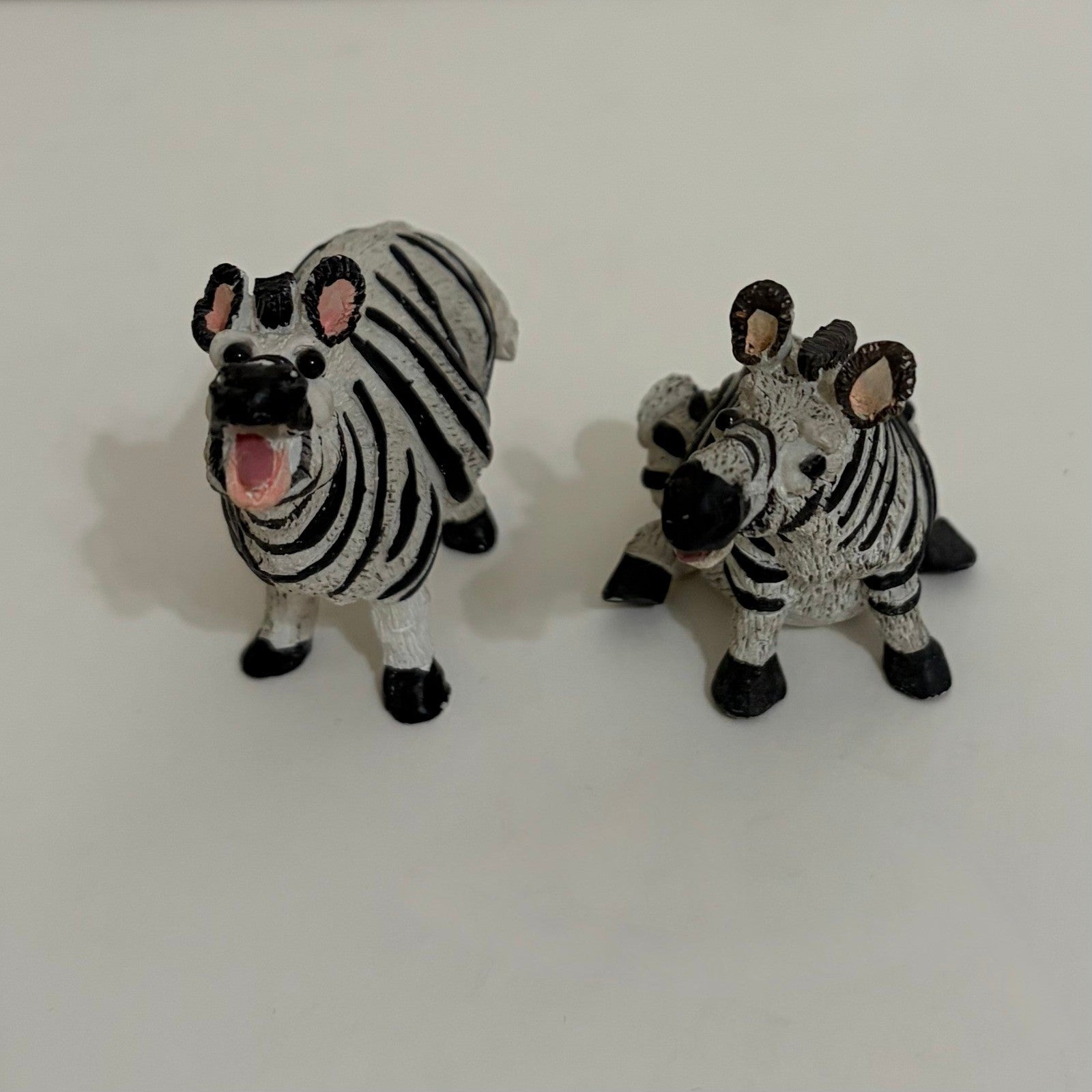 Vintage Pete Apsit NOAH'S ARK Set Two 2 Zebras Zoulou Zoe Zebra Animal Figures