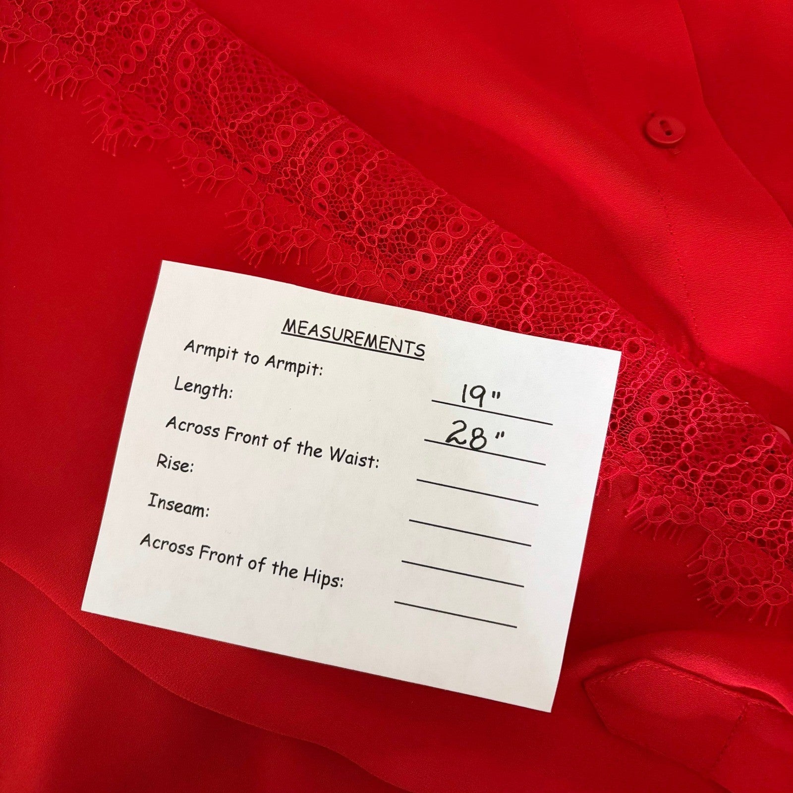 NWT!! THE KOOPLES Red Crepe Lace Shirt Blouse Buttondown Valentine Solid X-Small