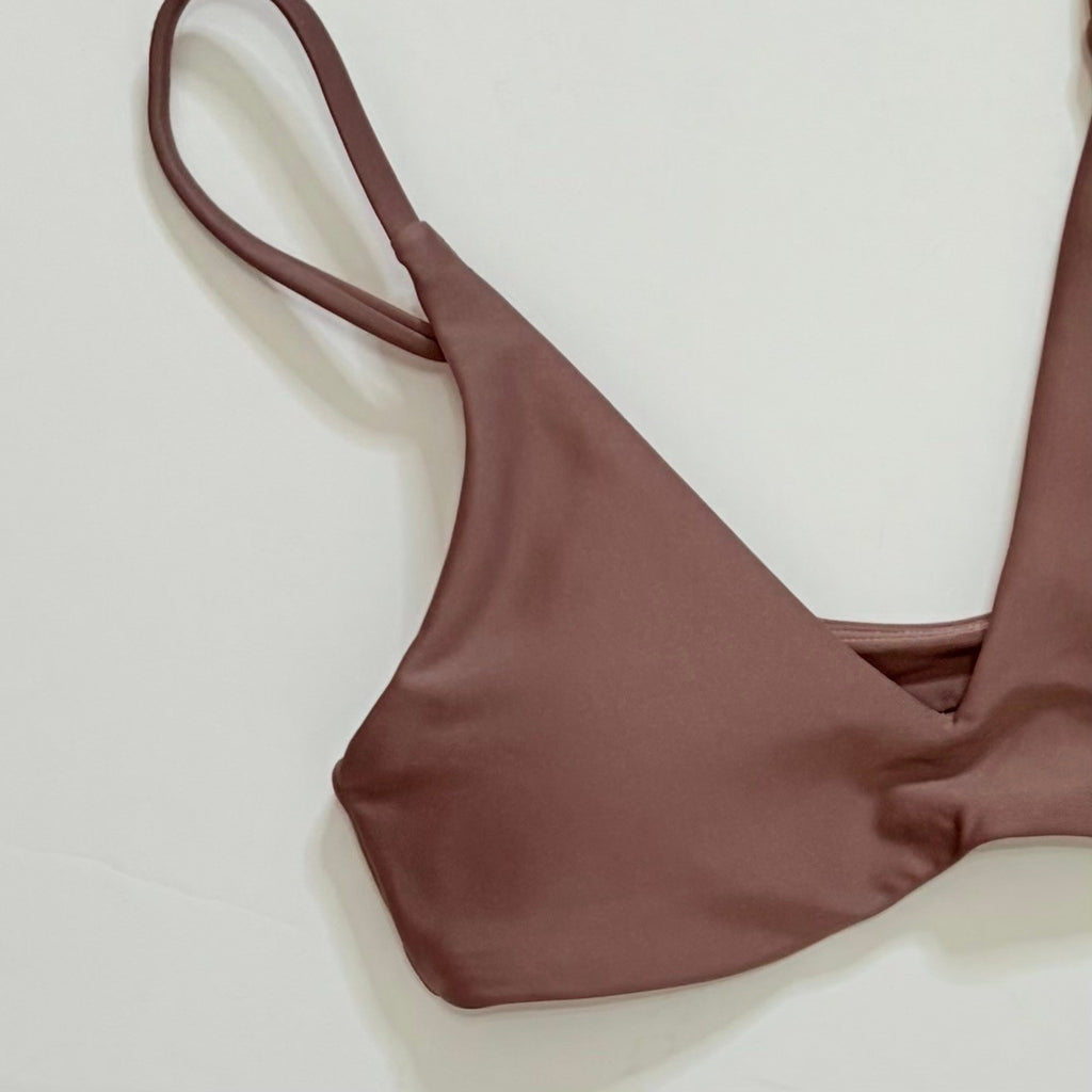 NEW!! J. CREW Lana Bikini Top Classic Sculpt Smoky Willow Wood Beach XX-Small