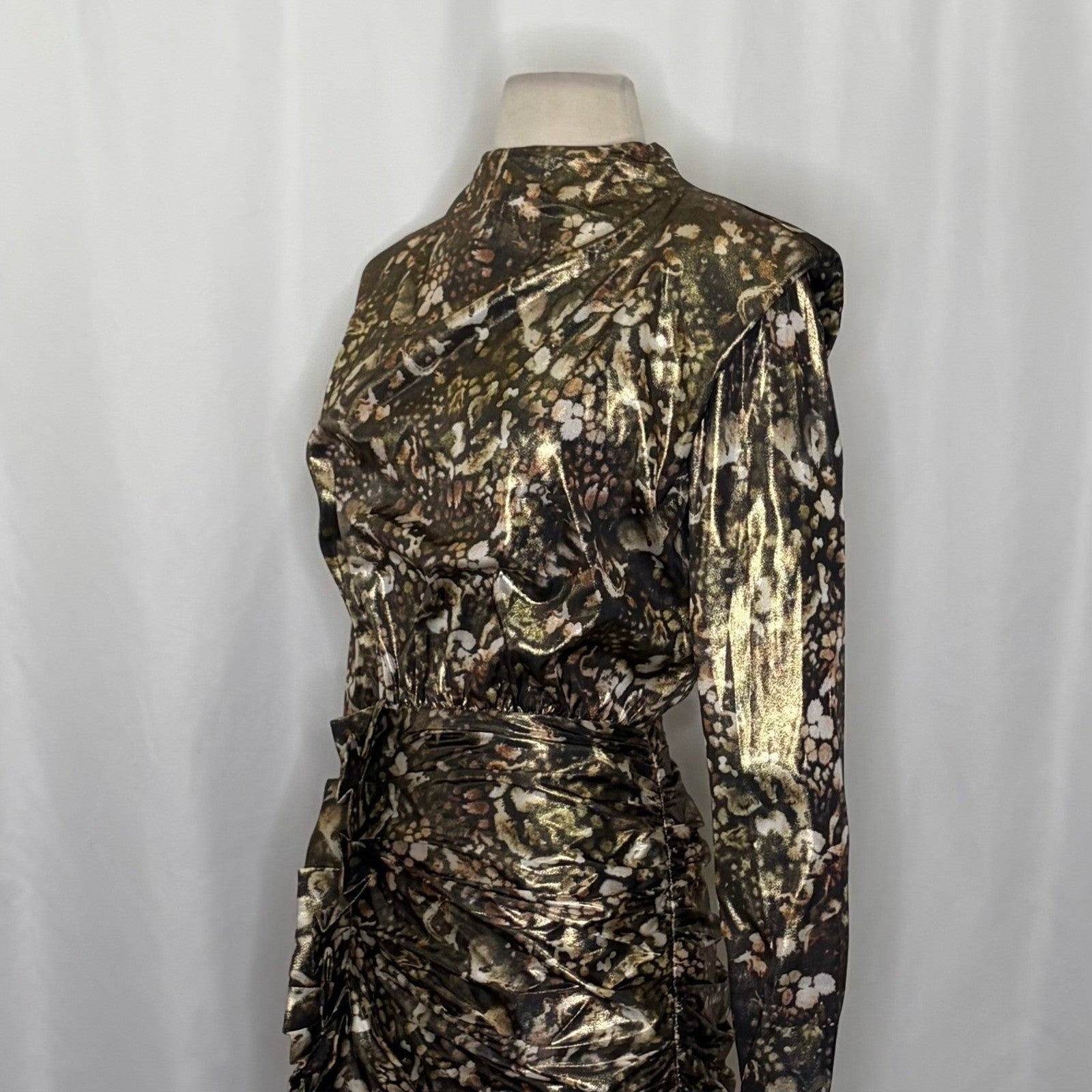 Revolve ALL SAINTS Lilliana Kettu Metallic Mini Dress Allsaints Party Size 4