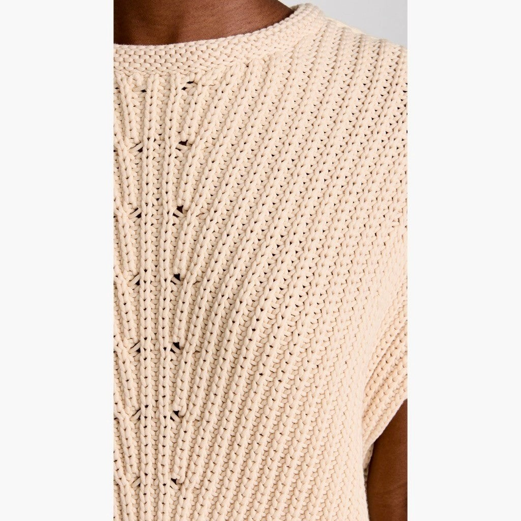 RAG & BONE Shane Sweater Vest Ivory Light Dove Sleeveless Cream Knit Small