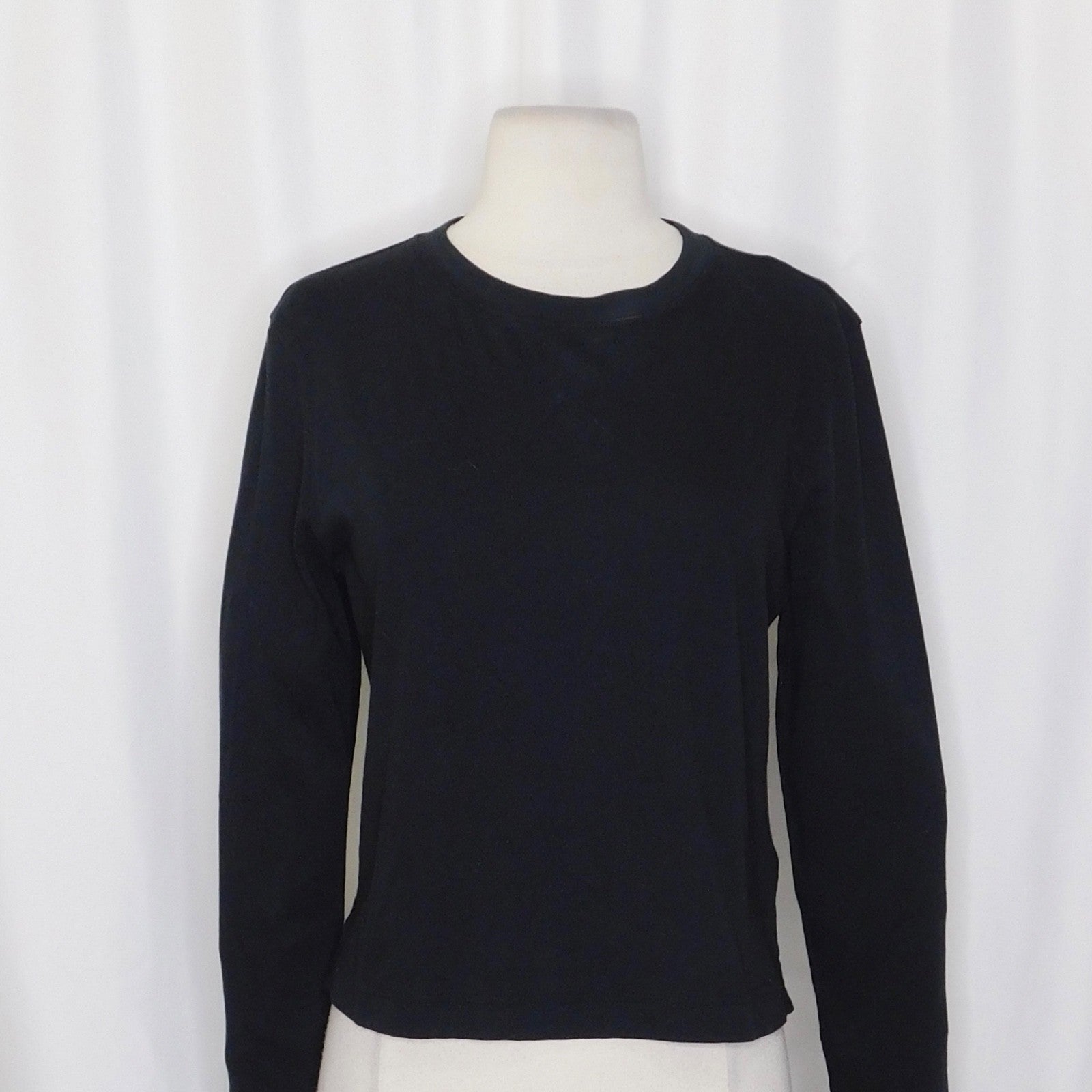 NWT!! J. CREW Vintage Jersey Long Sleeve T-Shirt Top Shirt Tee Solid Black XXS