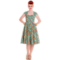 HELL BUNNY Sasha Sugar Skull Dress Dia De Los Muertos Rockabilly Retro Large