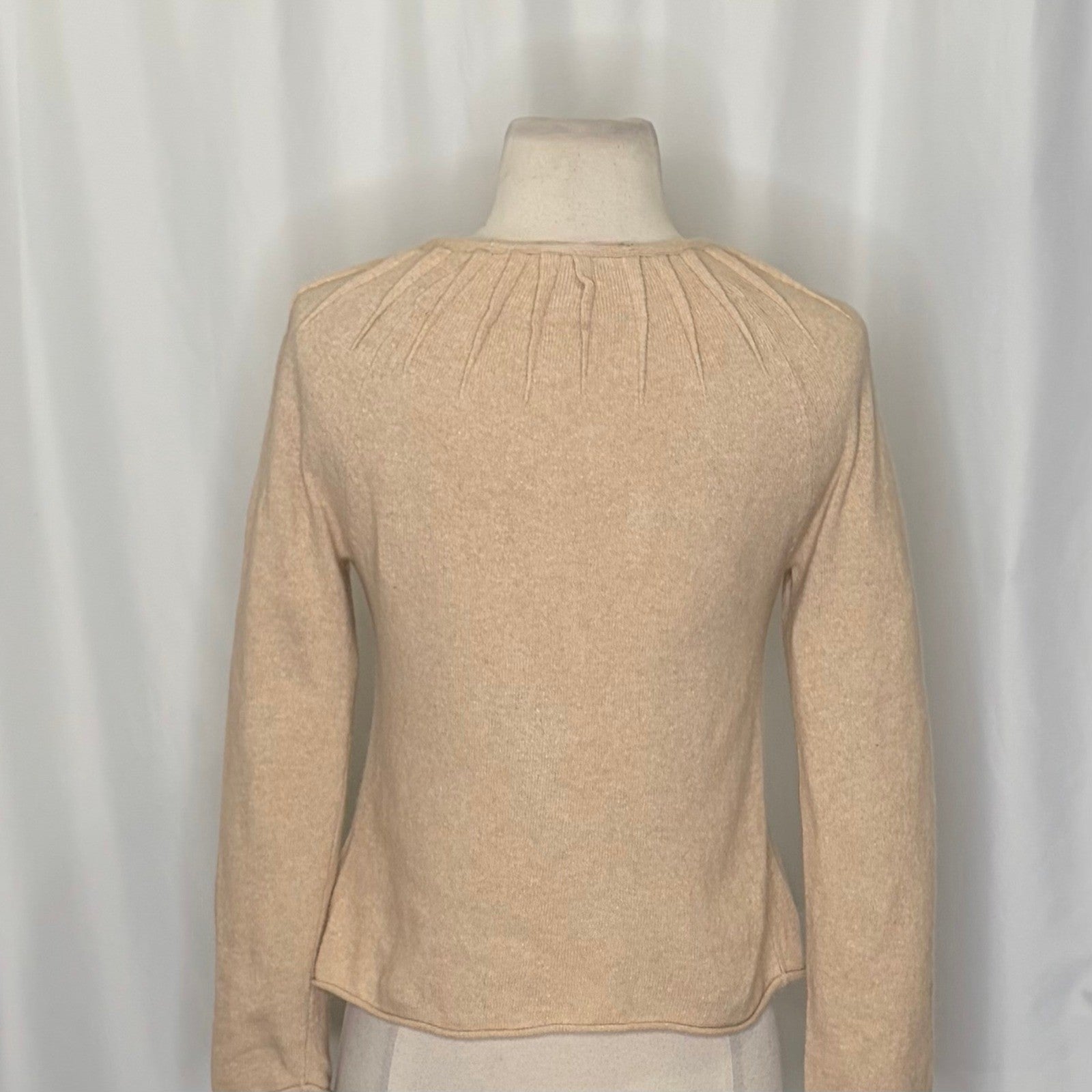 Anthropologie CHARLIE & ROBIN Cashmere Wool Cropped Cardigan Sweater Small