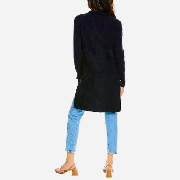 ALEX MILL Ribbed Tunic Sweater Dark Navy Blue Pullover Merino Wool Knit Small