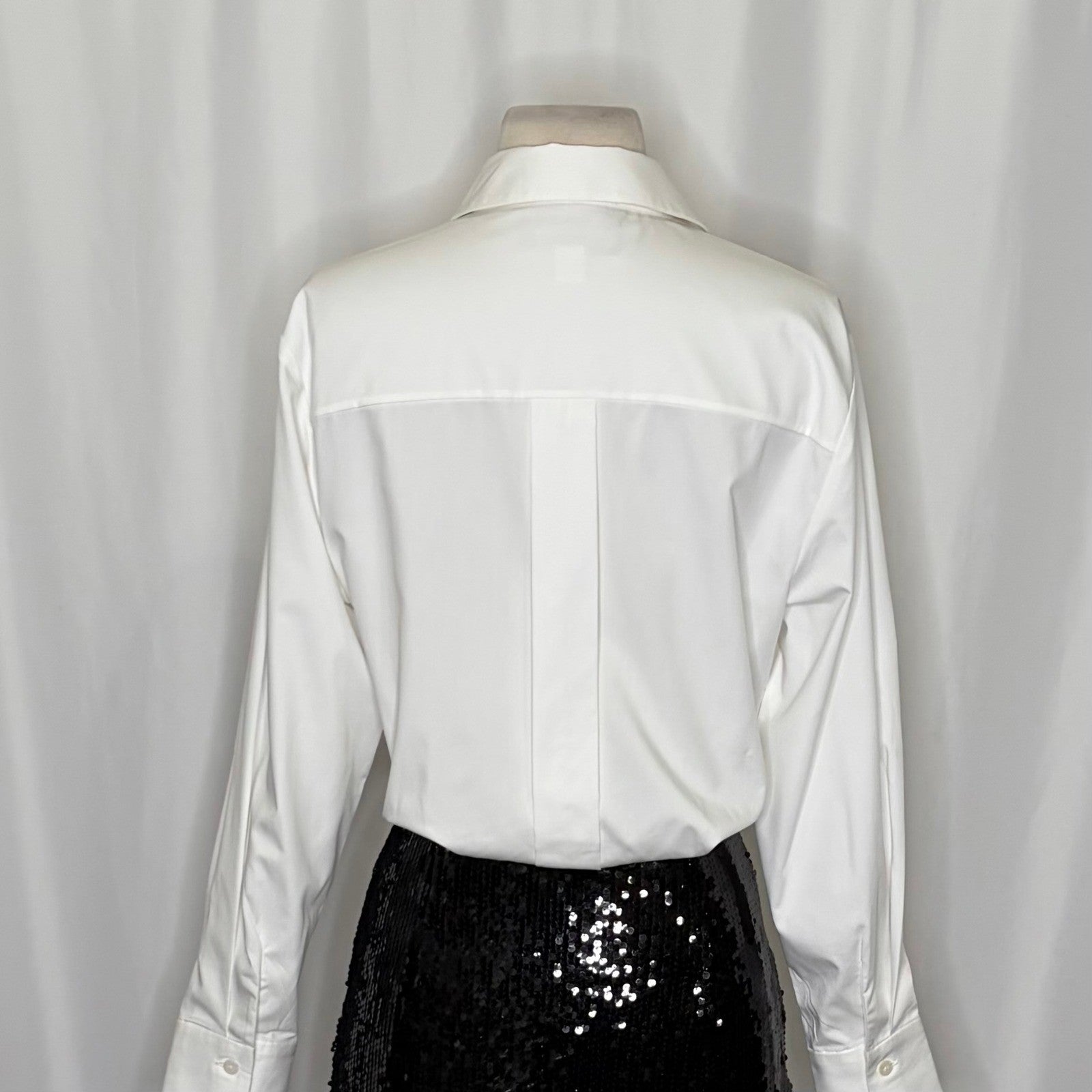 Anthropologie MARE MARE Buttondown Sequin Twofer Dress Black White X-Small