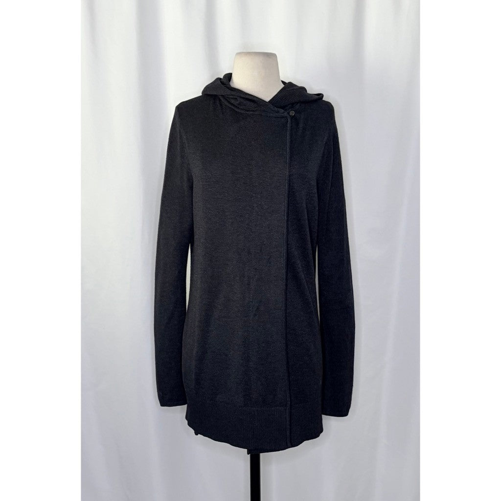 LULULEMON Peace Of Mind Wrap Cardigan Sweater Heathered Black Athleisure Size 8