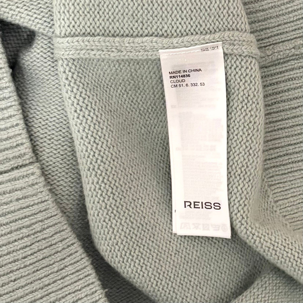 Men's REISS Sage Green Cloud Wool Raglan Sleeve Crew Neck Jumper Sweater Small