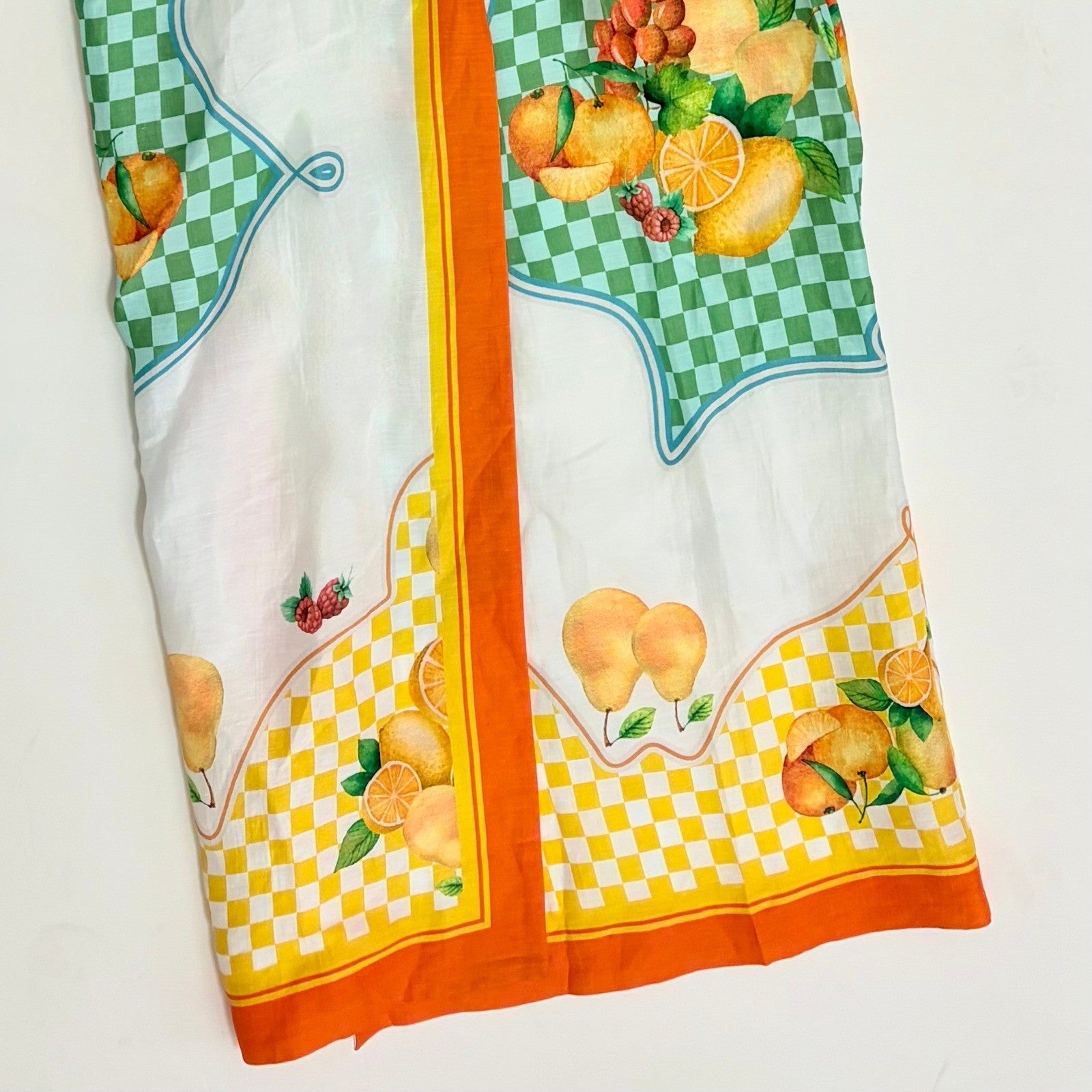 NWT!! ANTONIO MELANI Citrus Bliss Callista Cropped Linen Top Clio Mid Skirt 0