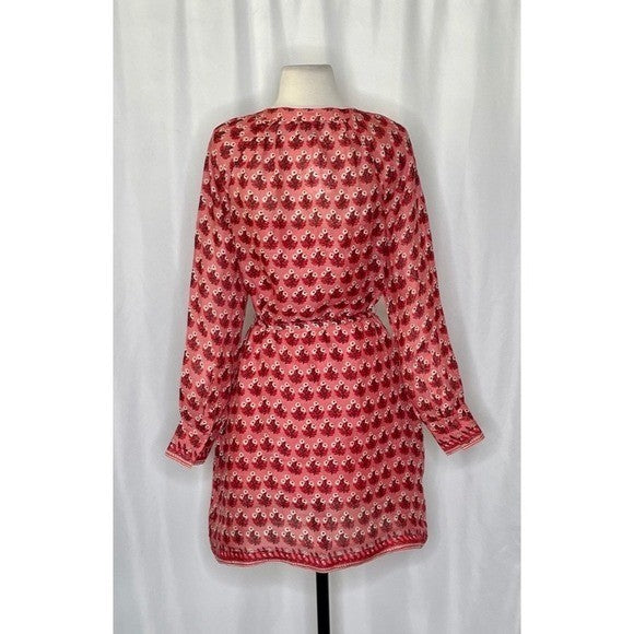 NWT!! J. CREW Cabana Mini Dress Block Print Ramie Coral Multi Cover Up XX-Small