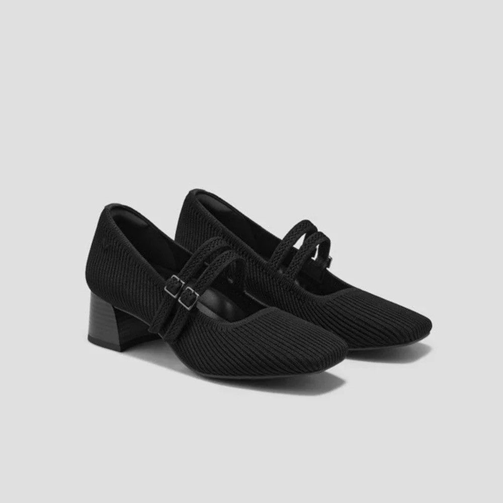 VIVAIA Mary Jane Knit Heels Black Eco Friendly Comfort Work Shoe 41.5 US 10