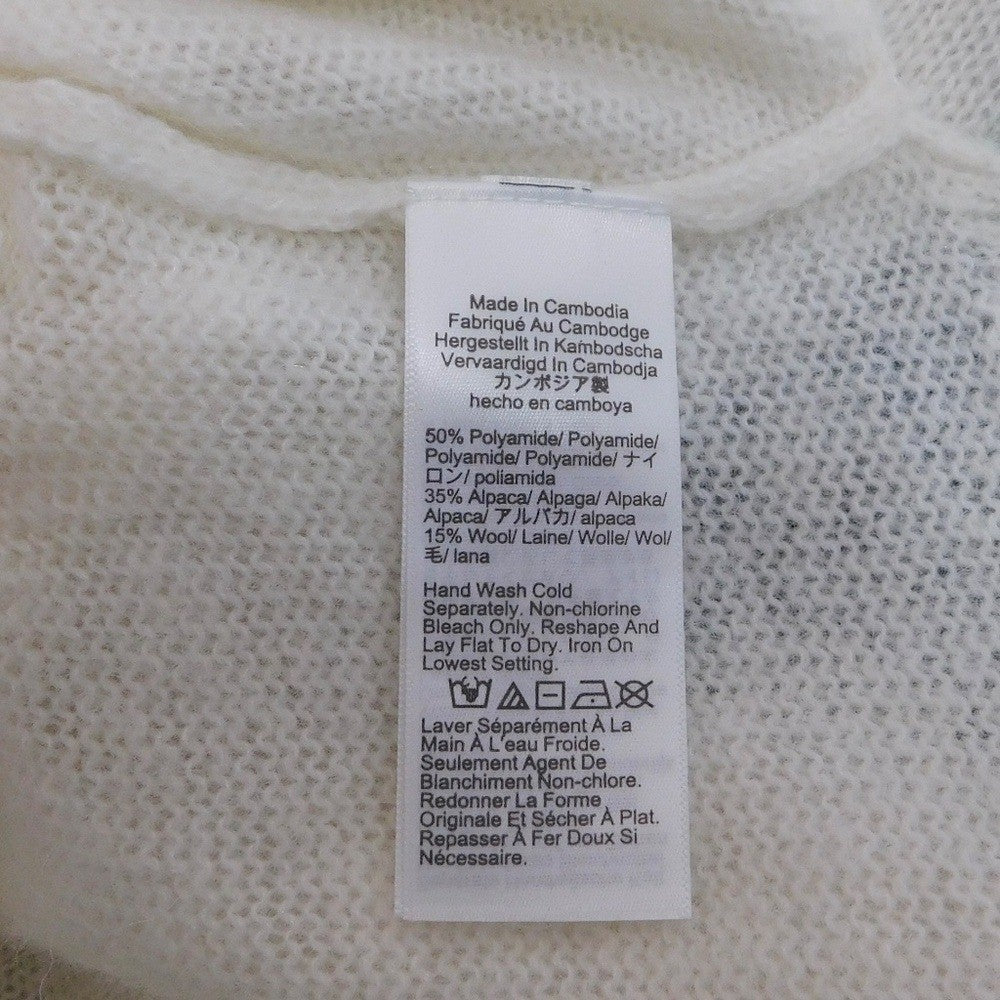 NWT!! J. CREW High Rib Pullover Sweater Wool Alpaca Solid Ivory Minimalist XXS