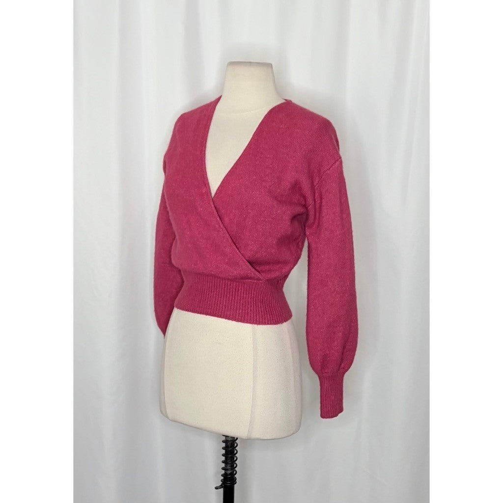 Aritzia WILFRED SoftSpoke Dear Sweater Relaxed V-Neck Wrap Wweater XXS XX-Small