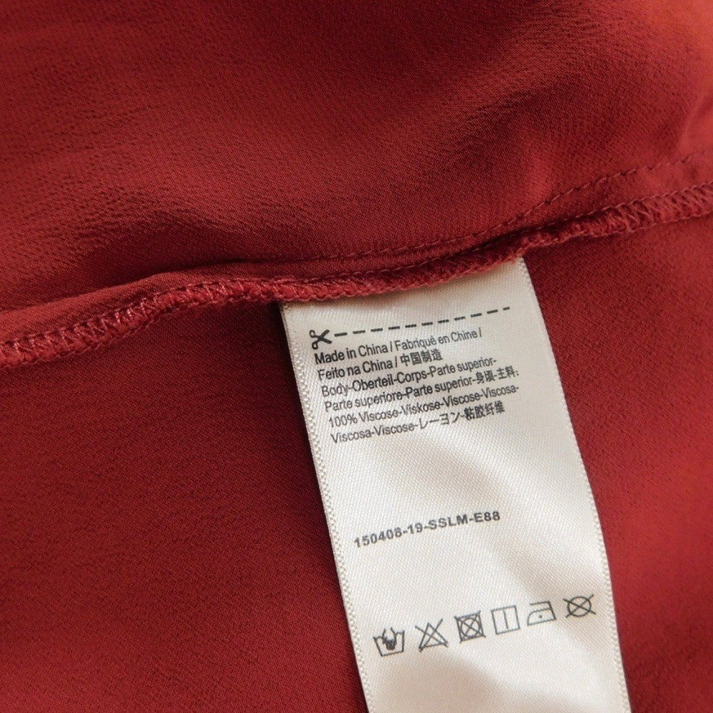 SCOTCH & SODA Maison Scotch Red Satin Wrap Dress Solid Party Cocktails Medium