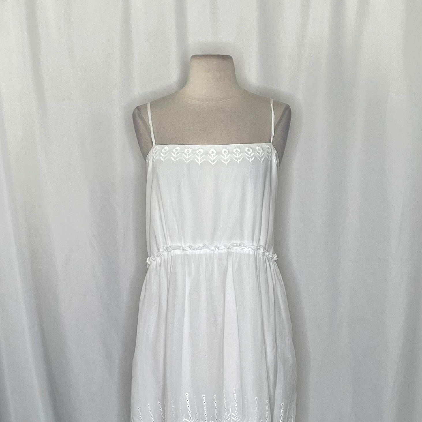 NWT!! J. CREW Sorrento Dress Cotton Voile Solid White Bridal Medium Petite MP