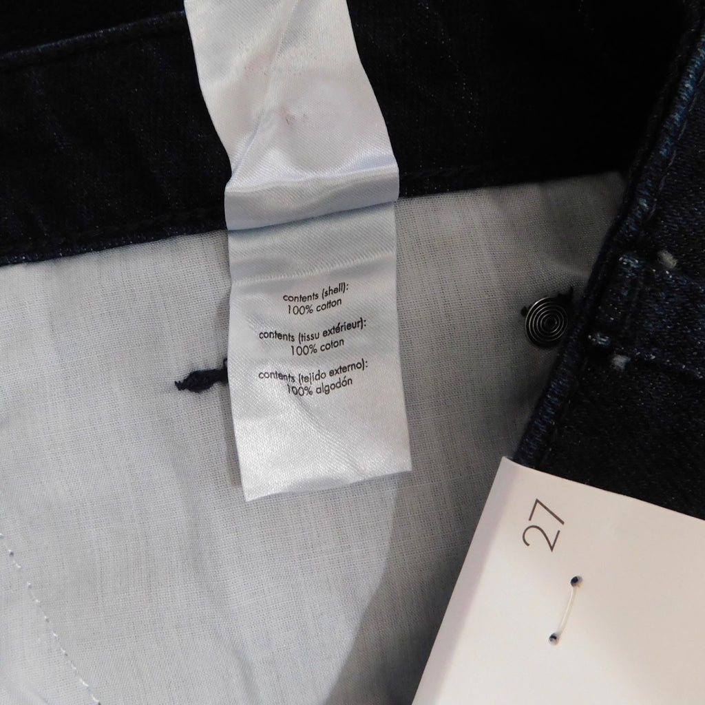 NWT!! WEWOREWHAT Low Rise Dad Jeans Dark Wash Blue Raw Hems Denim Casual Size 27