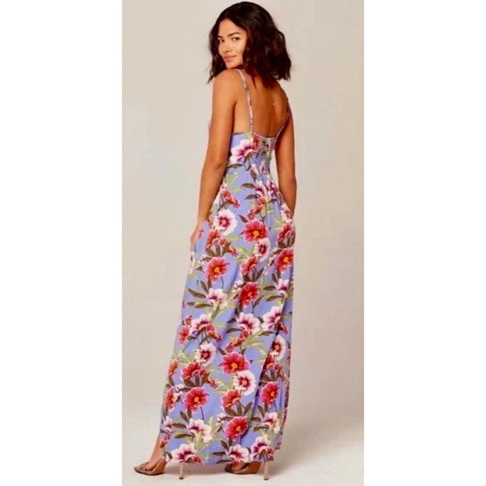 NWT! LSPACE Riptide Dress Lost In Ibiza Maxi L*Space Floral High Low Party Small