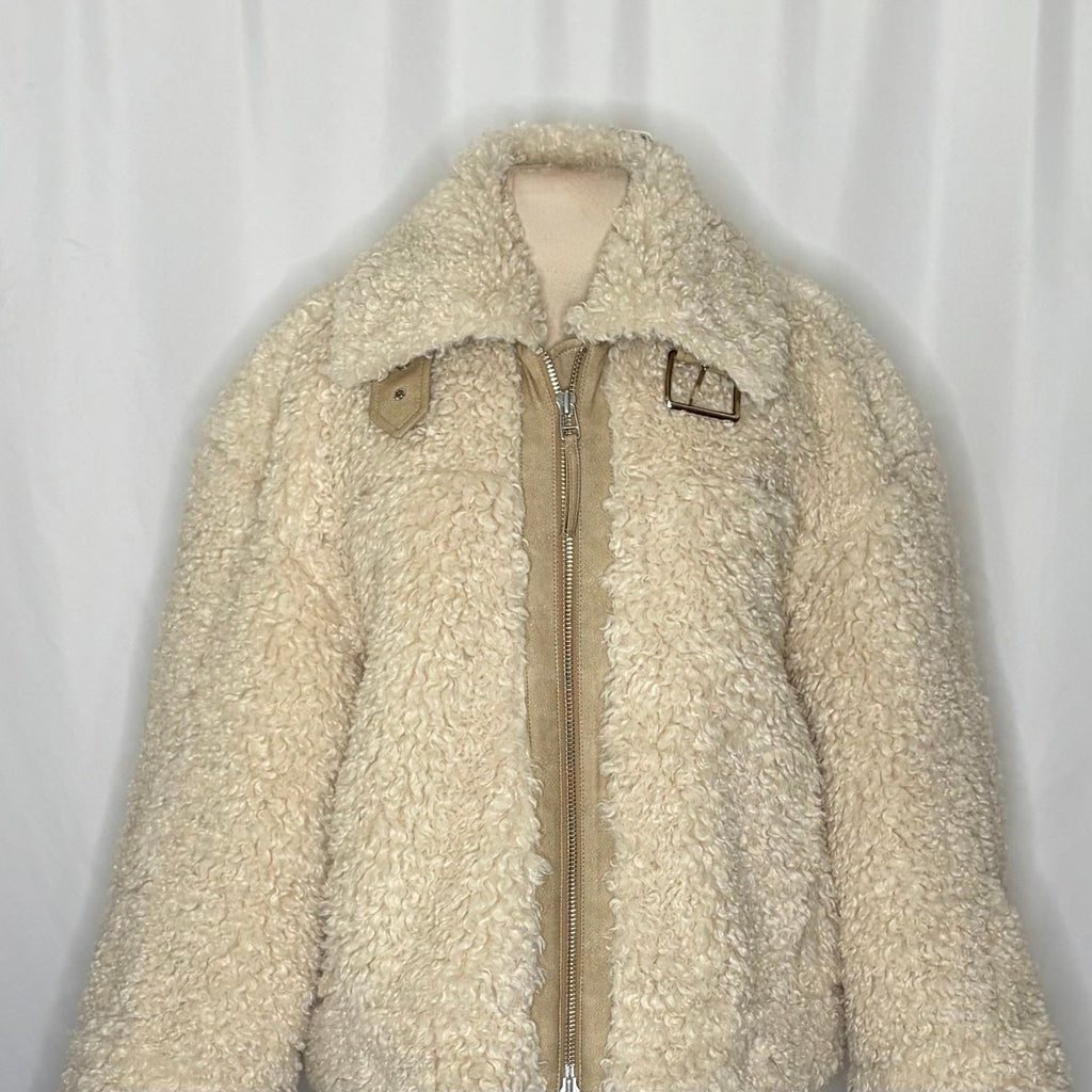 NWT!! FREE PEOPLE Jolie Teddy Coat Faux Fur Oversized Bohemian Outdoors Medium