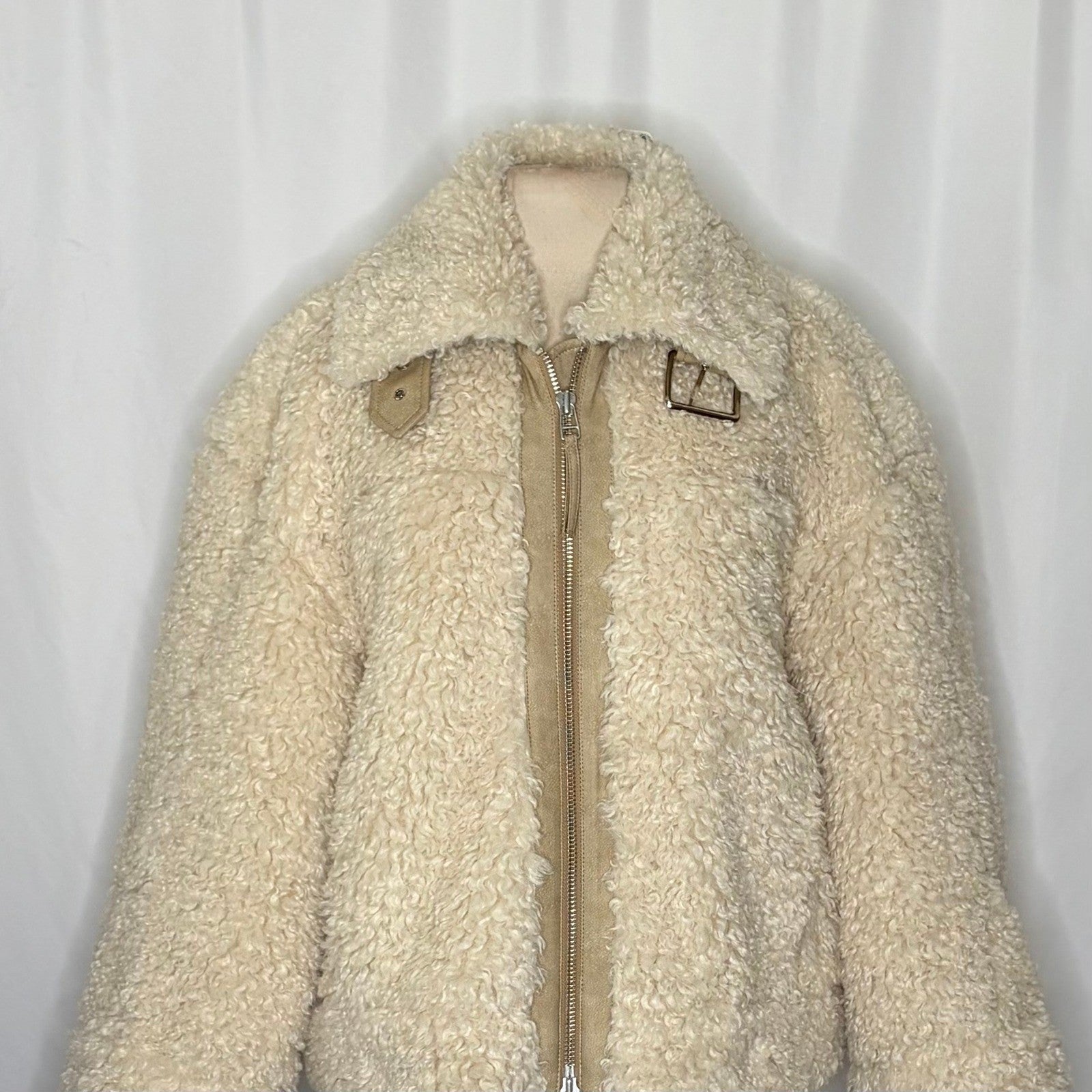 NWT!! FREE PEOPLE Jolie Teddy Coat Faux Fur Oversized Bohemian Outdoors Medium