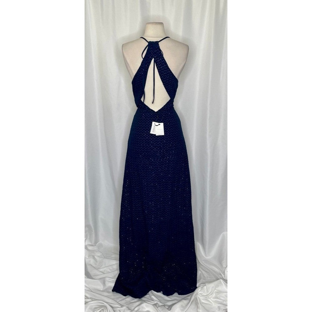 NWT! Calypso St. Barth HOSS INTROPIA Midnight Navy Blue Embellished Dress 36 / 4