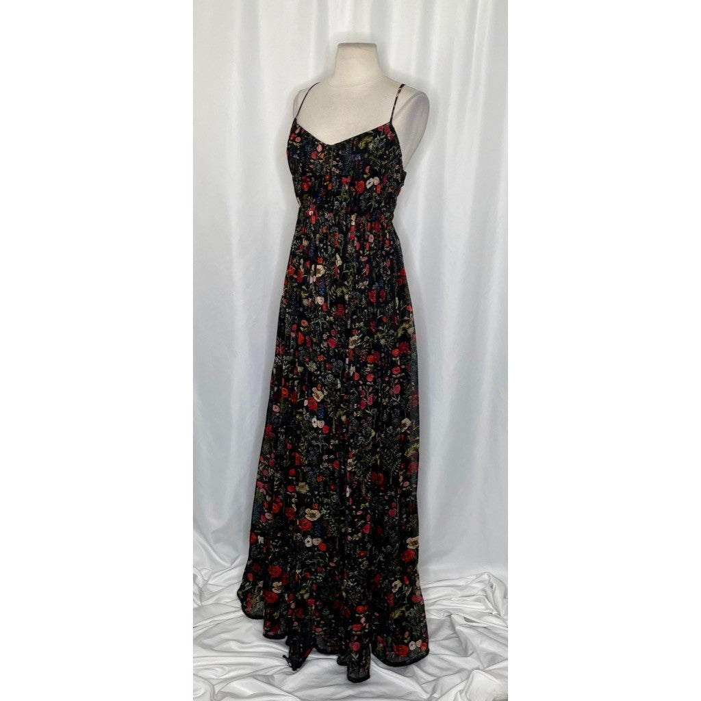 Anthropologie PAYAL JAIN Massima Pleated Floral Maxi Dress Romantic Small