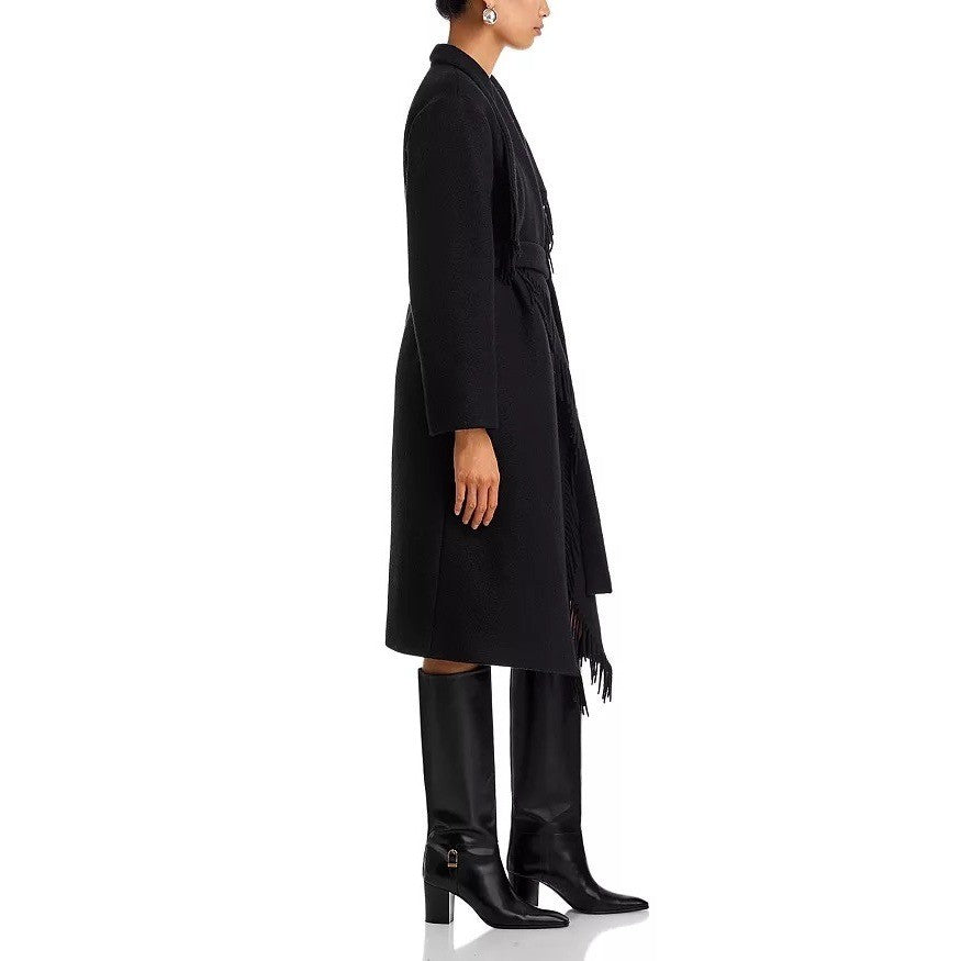 NWT!! IRO Nicky Wool Cashmere Blend Shawl Collar Long Sleeve Wrap Coat 34 XS