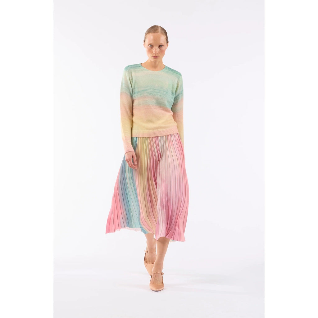 LE SUPERBE Sparkling Surf Jumper Sweater Cashmere Wool Sunset Ombré X-Small