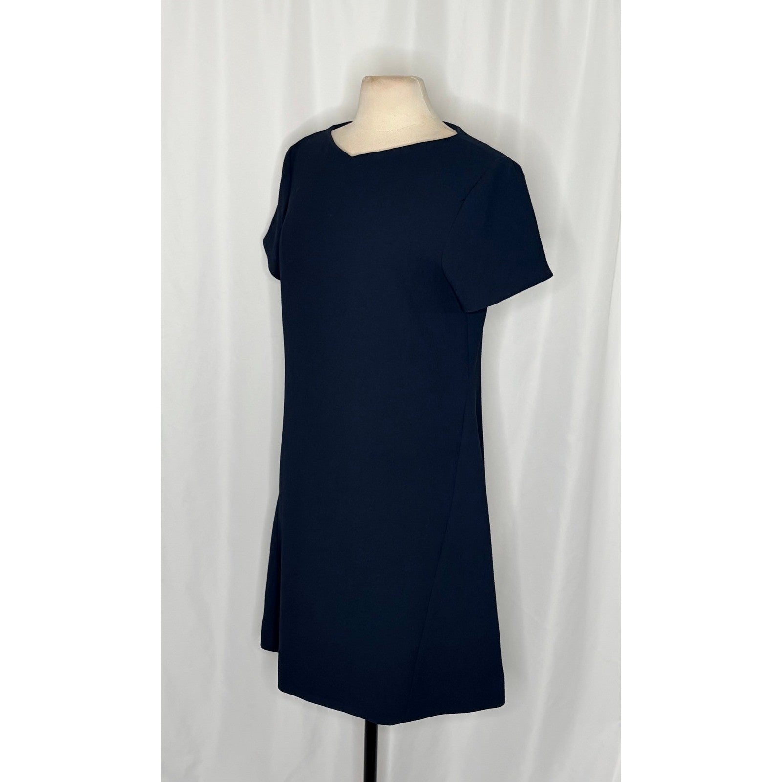MM LAFLEUR The Eliza Dress Staccato Galaxy Blue Navy Short Sleeves Retro Medium