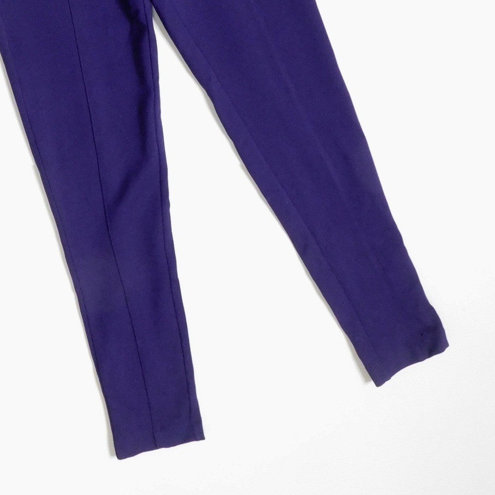 BETABRAND Power Down Skinny Yoga Dress Pants Solid Purple Office Stretch X-Small