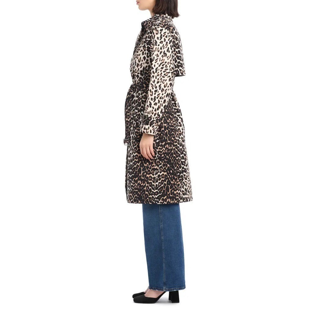 NWT!! KATE SPADE New York Leopard Belted Longline Double Breasted Trench Coat XL