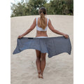 RIPSKIRT HAWAII Rip Skirt Length 2 Wrap Skirt Black Pearl Batik Grey Medium