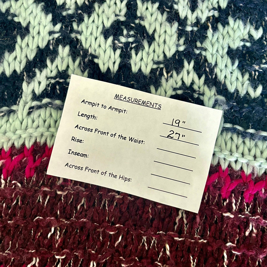 FREE PEOPLE Silver Reed Chunky Knit Fairisle Fair Isle Sweater Wool Linen Small