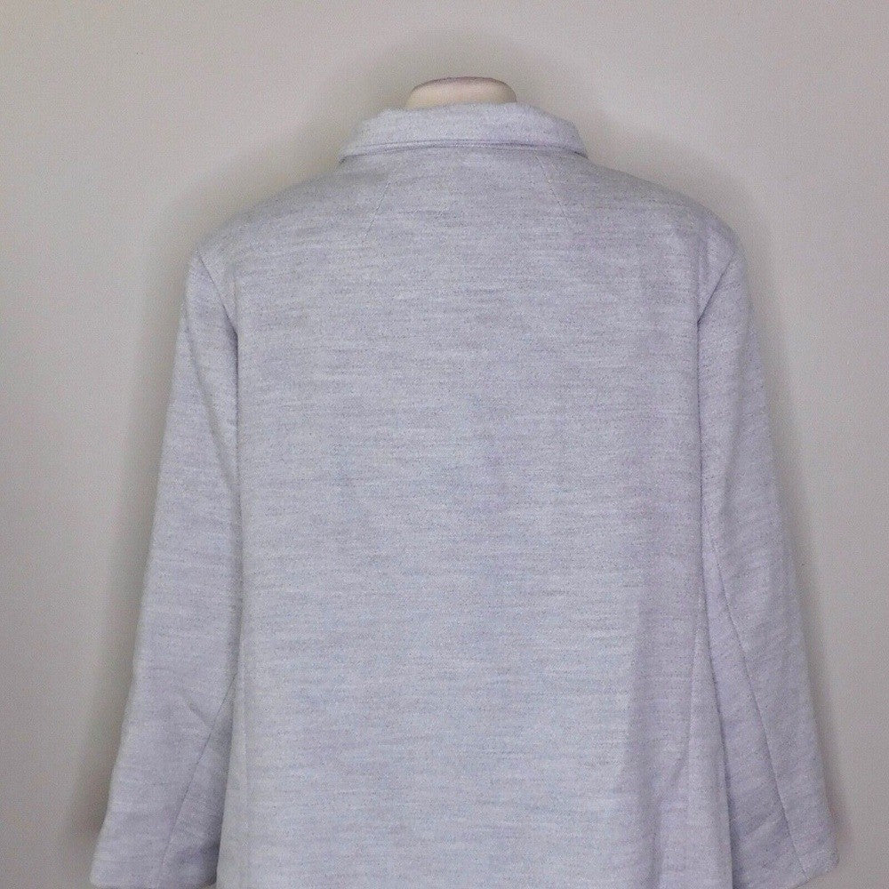 NEW!! LANDS' END Heathered Gray Jacket Blazer Peacoat Button Down 22W Petite