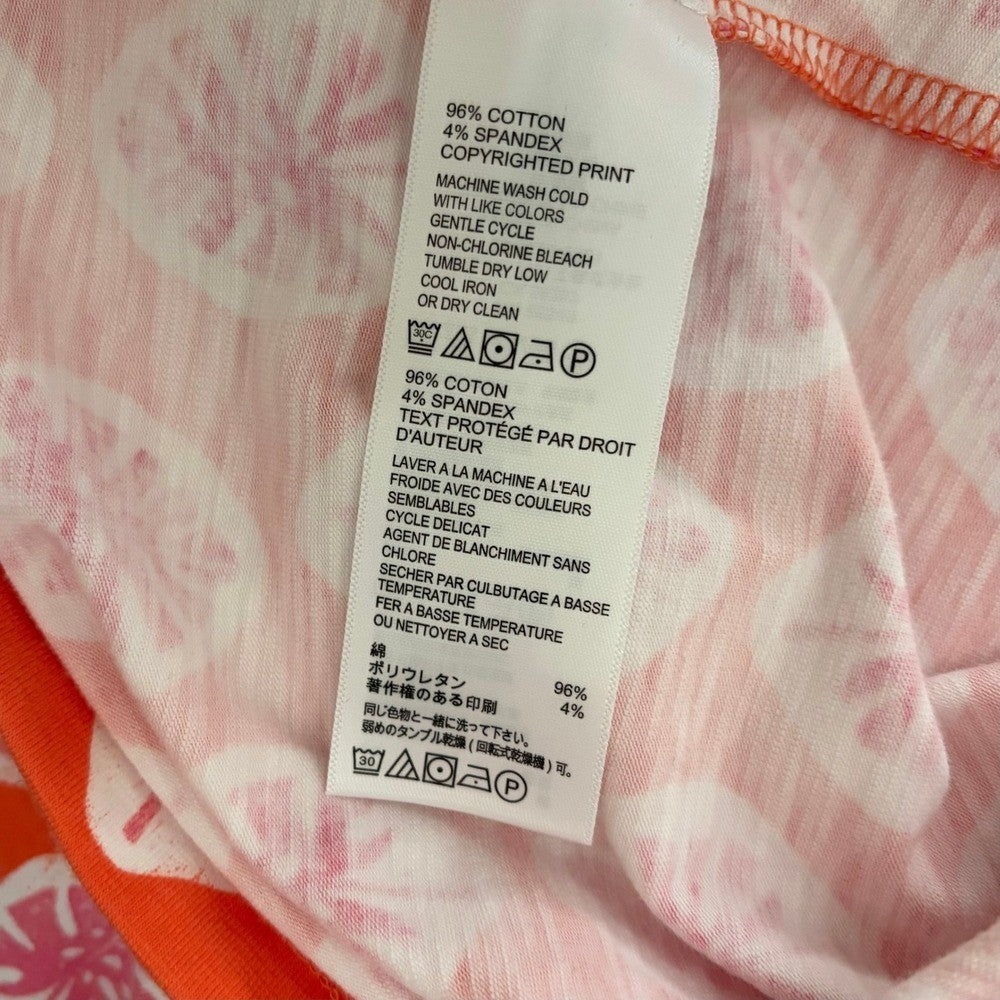 NWT!! TOMMY BAHAMA Wood Blockin' Dress Palm Frond Curuba Orange Pink Knit XS