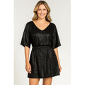 NWT!! WHBM Kimono Sleeve Smocked Waist Dress Leopard Foil Mini Animal X-Small