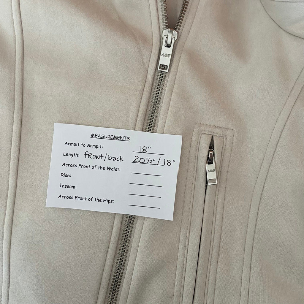 NWT!! ABERCROMBIE & FITCH Vegan Suede Moto Jacket