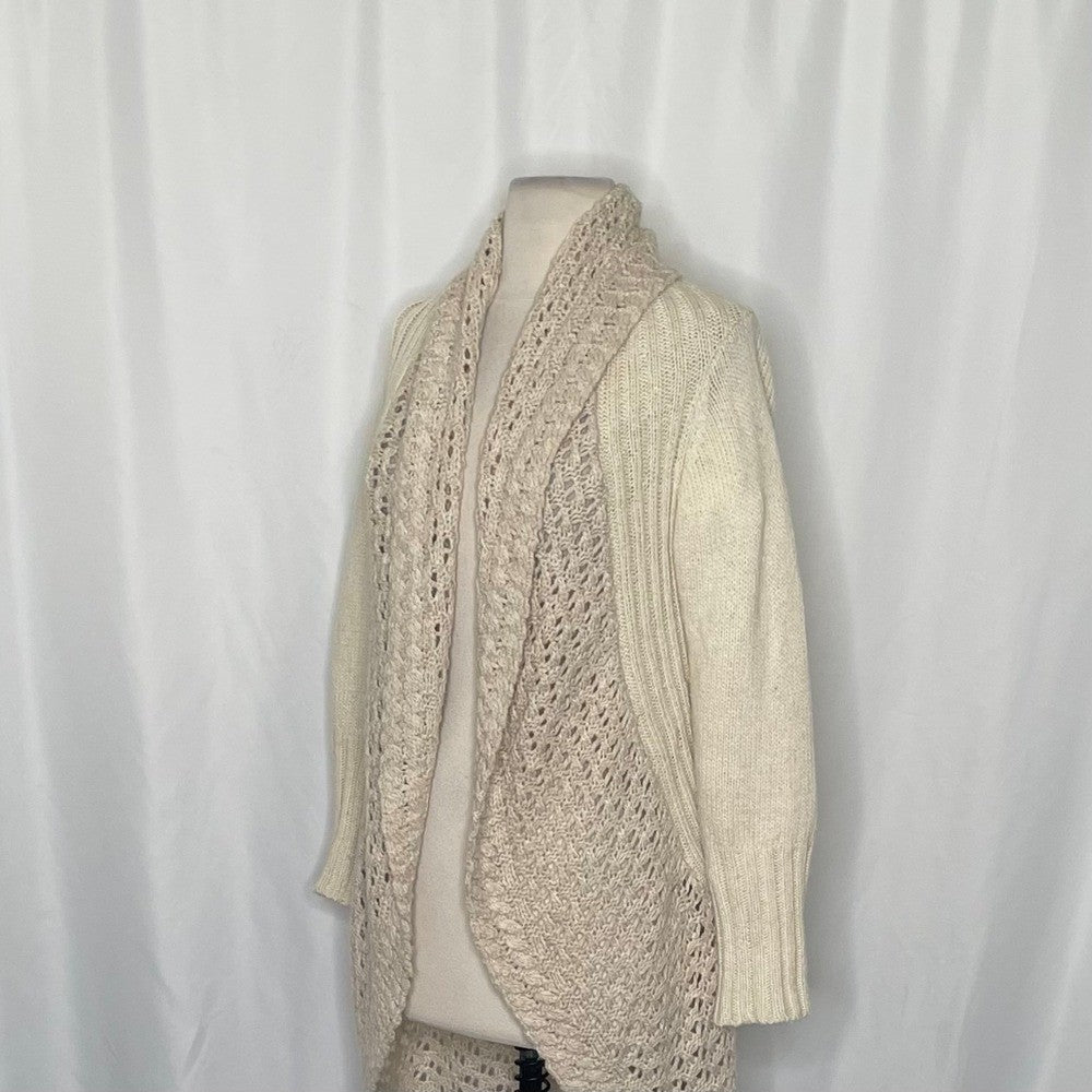 Anthropologie ANGEL OF THE NORTH Crochet Knit Cardigan Sweater Medium Petite MP