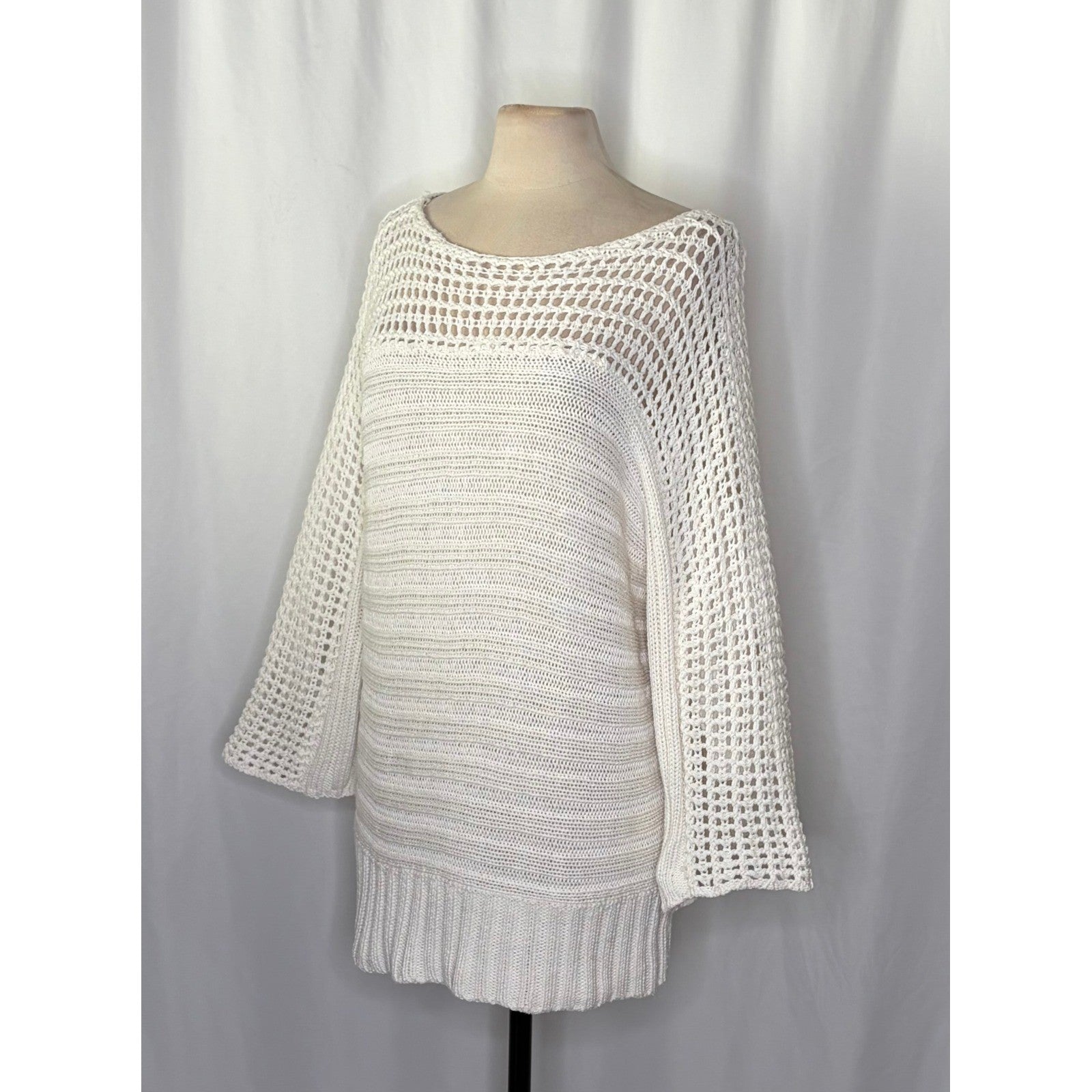 Anthropologie MOTH Chatwin Sweater Bateau Boat Neck Coastal Pullover Knit Large