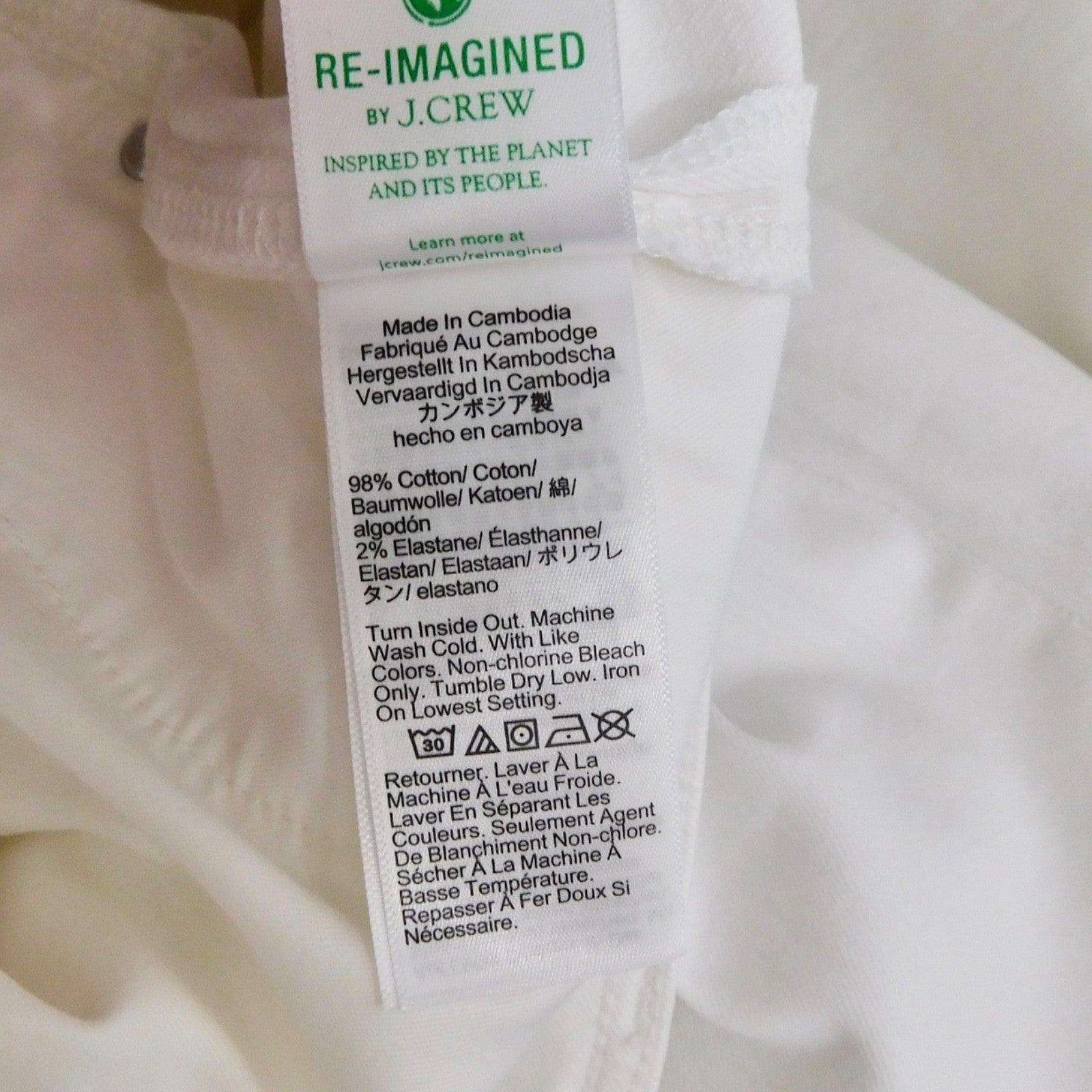 NWT!! J. CREW Slim Wide Jeans Stacked Buttons Solid White Size 30 Petite 30P