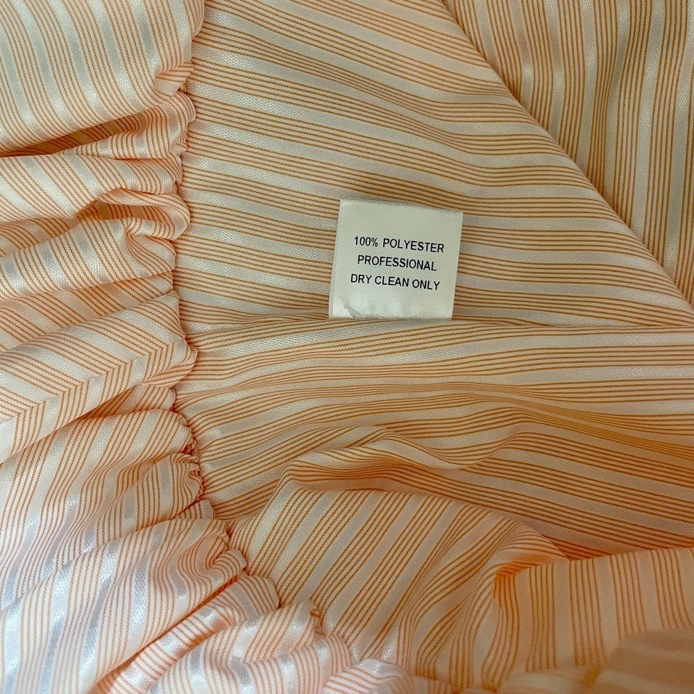 PETERSYN Lennon Bubble Mini Skirt Orange White Stripes Party Glam Flirty Medium