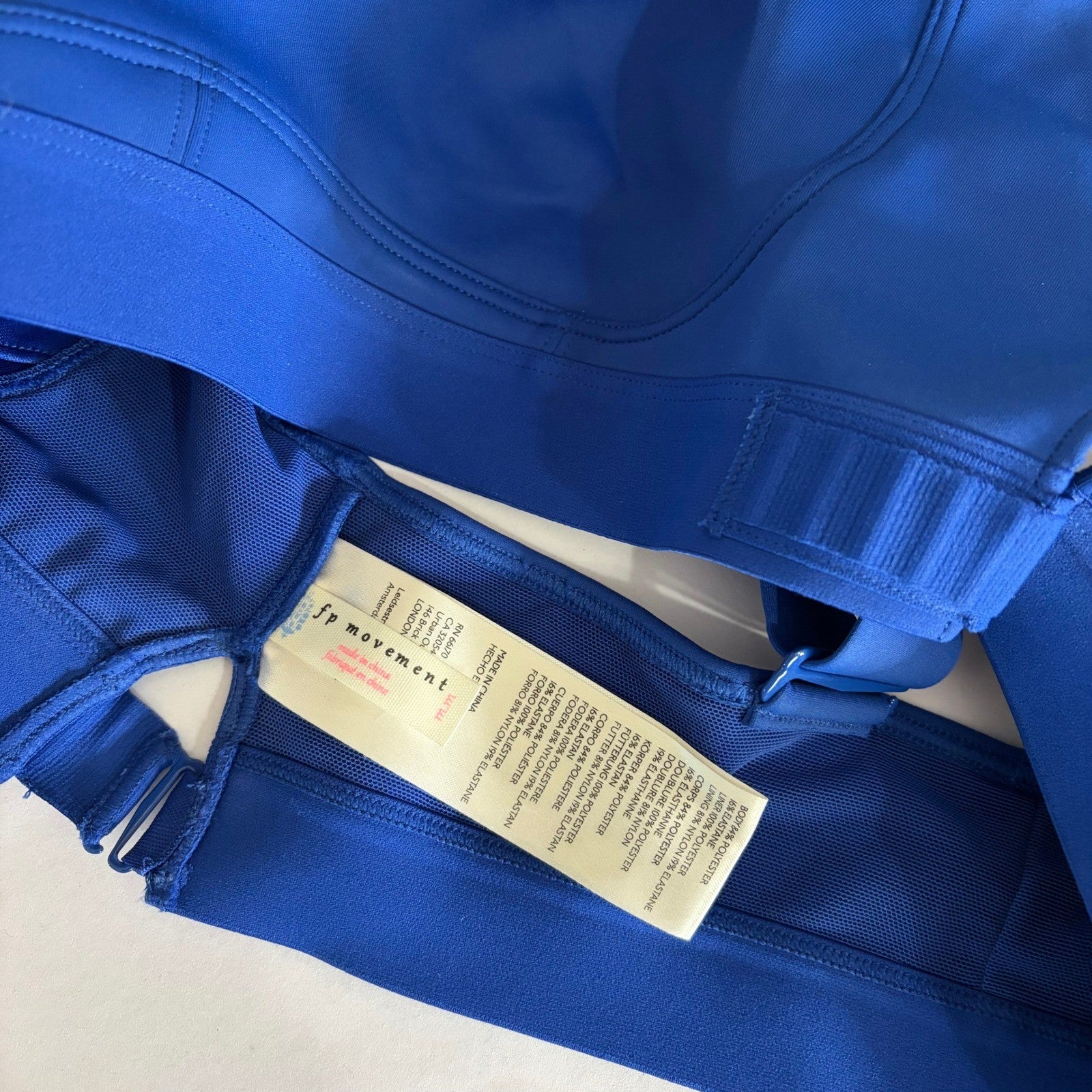 FREE PEOPLE Movement Make A Move Blue Sports Bra Athletic Activewear Medium