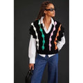 NWT!! Anthropologie MAEVE Bauble Sweater Vest Chunky Knit Retro One Size