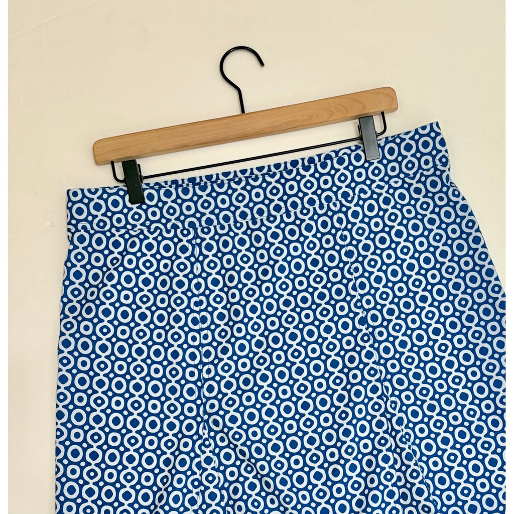 RIPSKIRT Hawaii Rip Skirt Length 2 Wrap Skirt Blue Dot Dot Dot Geometric Large
