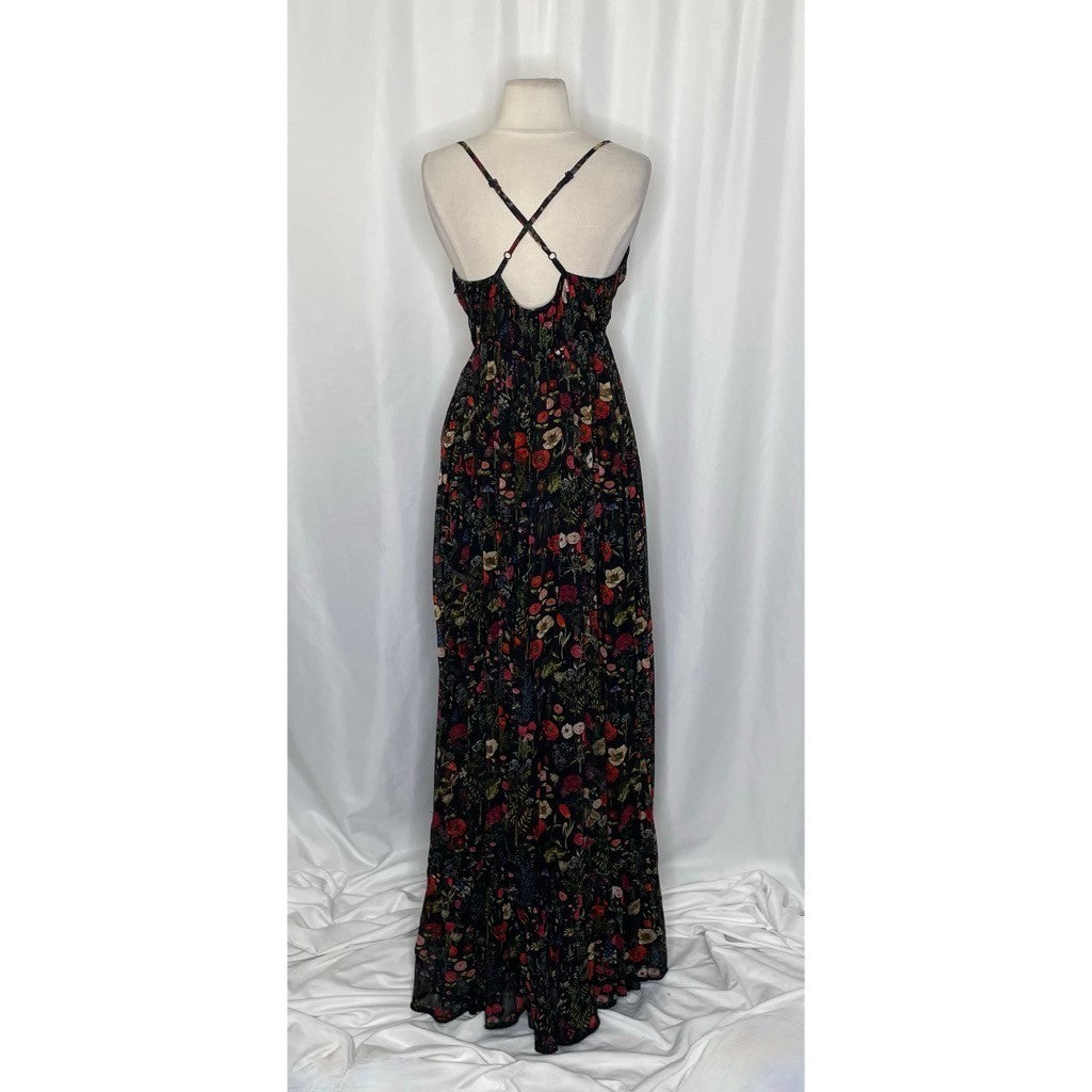 Anthropologie PAYAL JAIN Massima Pleated Floral Maxi Dress Romantic Small