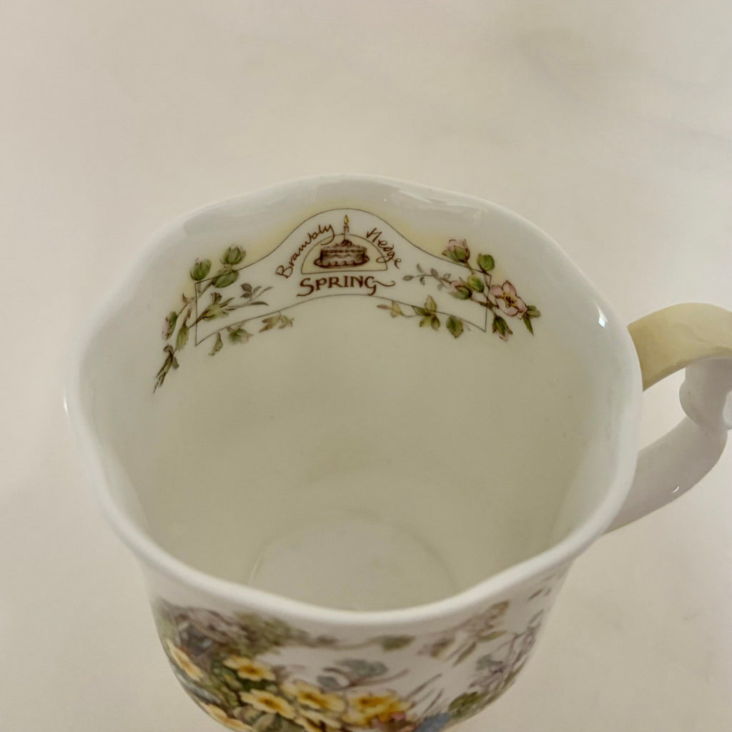 Vintage ROYAL DOULTON Brambly Hedge Spring Beaker Tea Cup 1983 Animals Mice