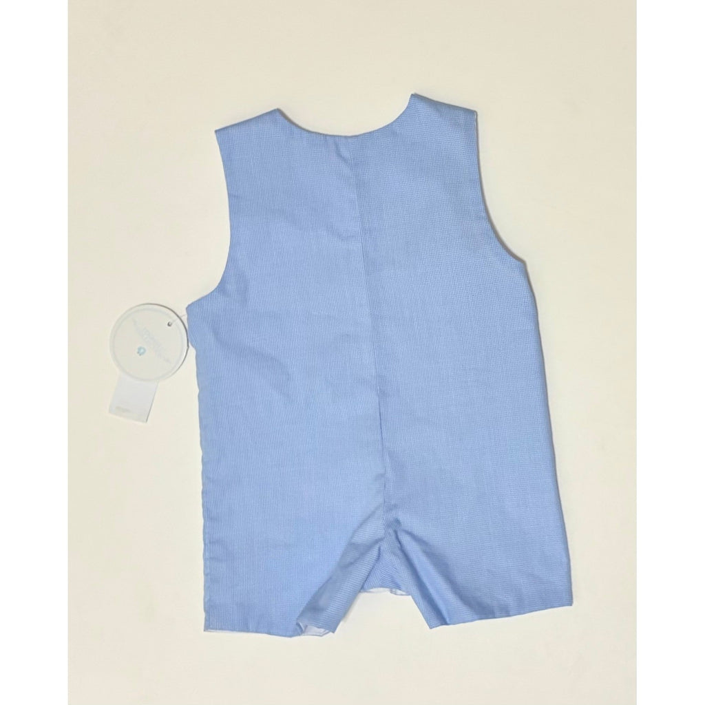 NWT!! EDGEHILL COLLECTION Smocked Bunny Gingham Plaid Romper Blue 3 Months