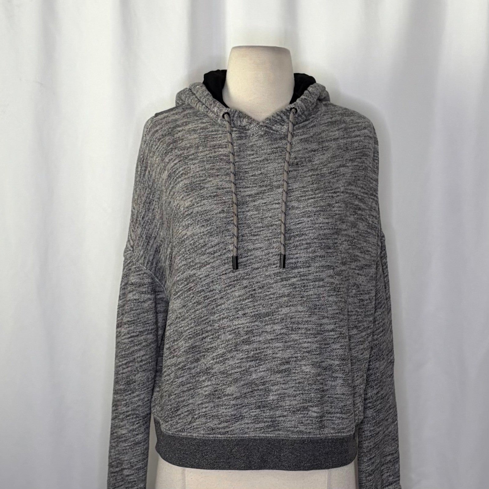 RAG & BONE Jean Murphy Hoodie Crossover Envelope Back Hood Gray Pullover X-Small