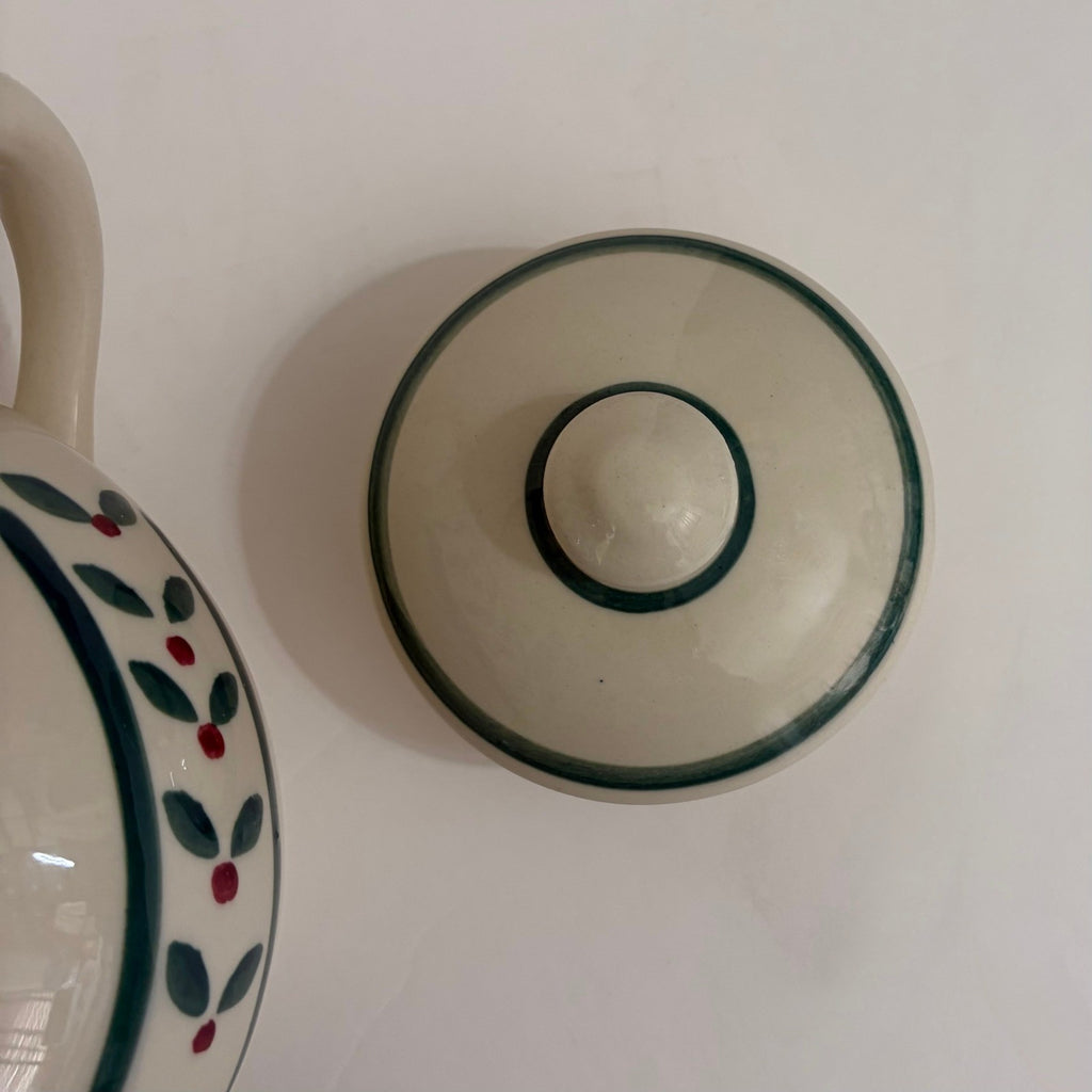 Vintage HARTSTONE Pottery Stoneware Berries Teapot Lidded Ceramic Made in USA