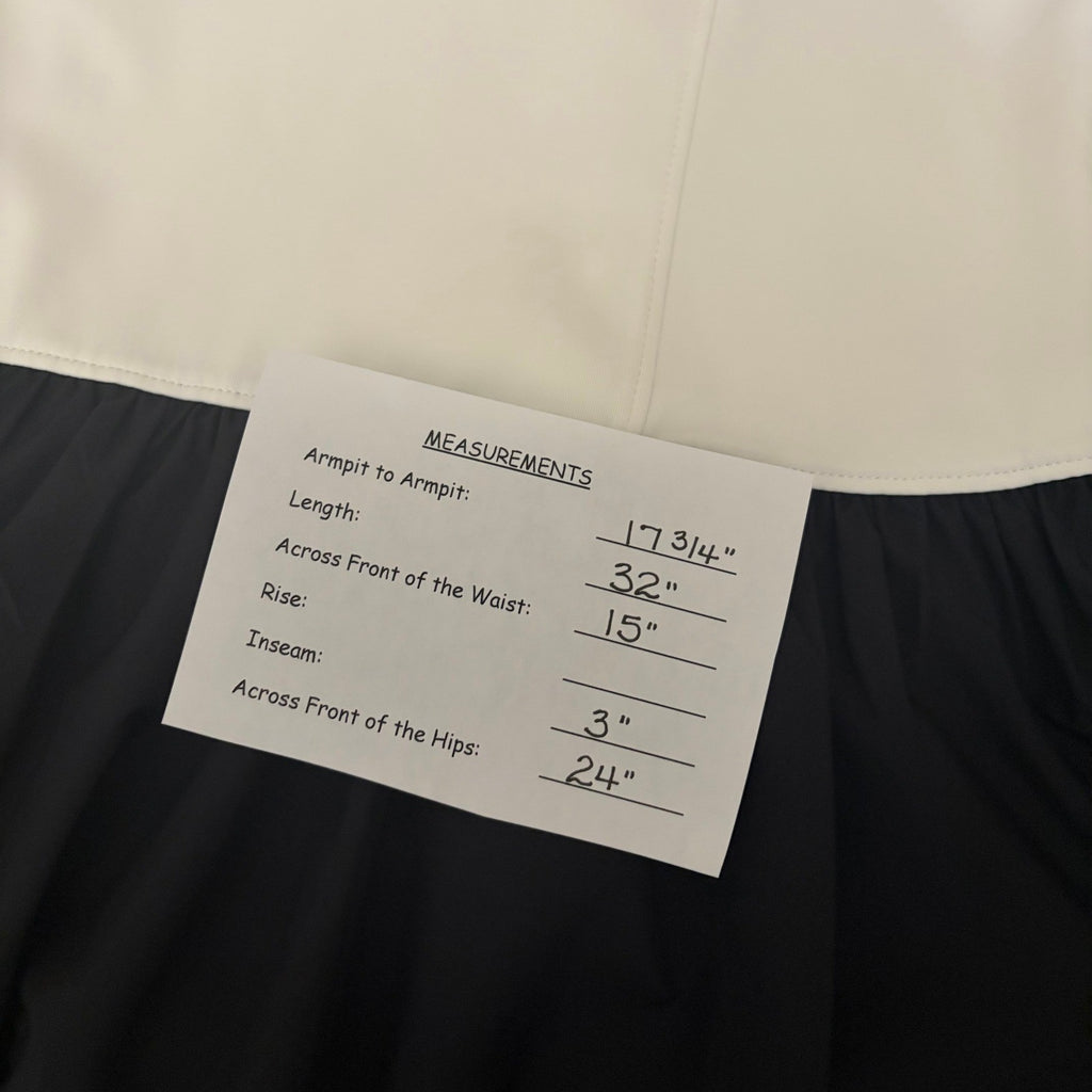 NWT!! ANTONIO MELANI Active Two Tone Bubble Hem Dress Mini Black White Large
