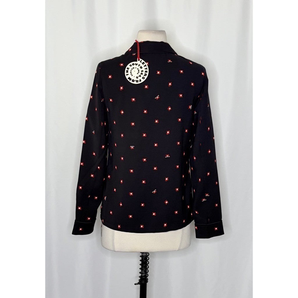 NWT!! SCOTCH & SODA Allover Sun Print Blazer Black Single Button Pockets X-Small